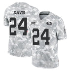 SF.49ers #24 Ashtyn Davis Player Arctic Camo Limited Salute To Service Home Game Gdoa Stitched Jerseys