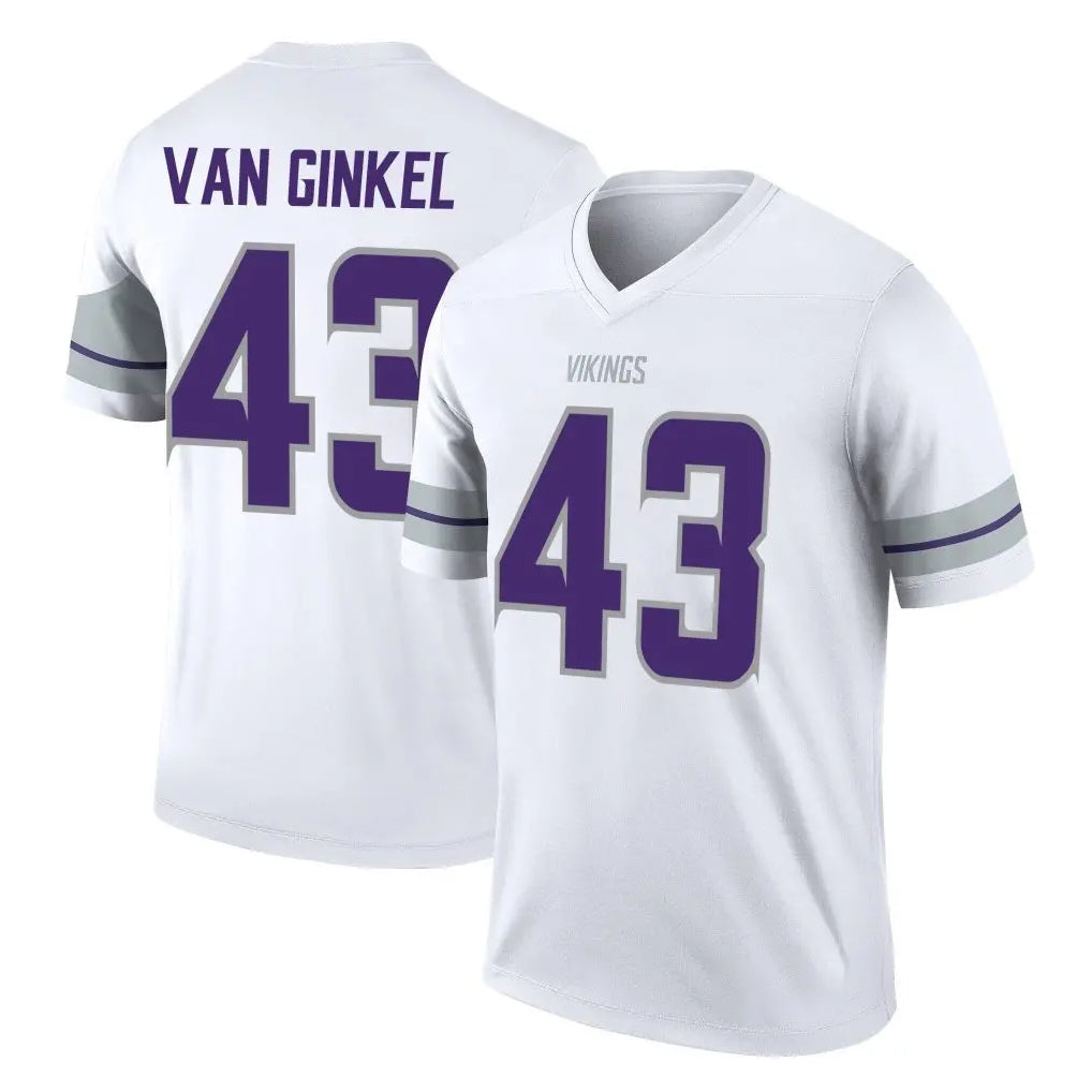 M.Vikings #43 Andrew Van Ginkel Player White Alternate Legend Home Game Gdoa Stitched Jerseys