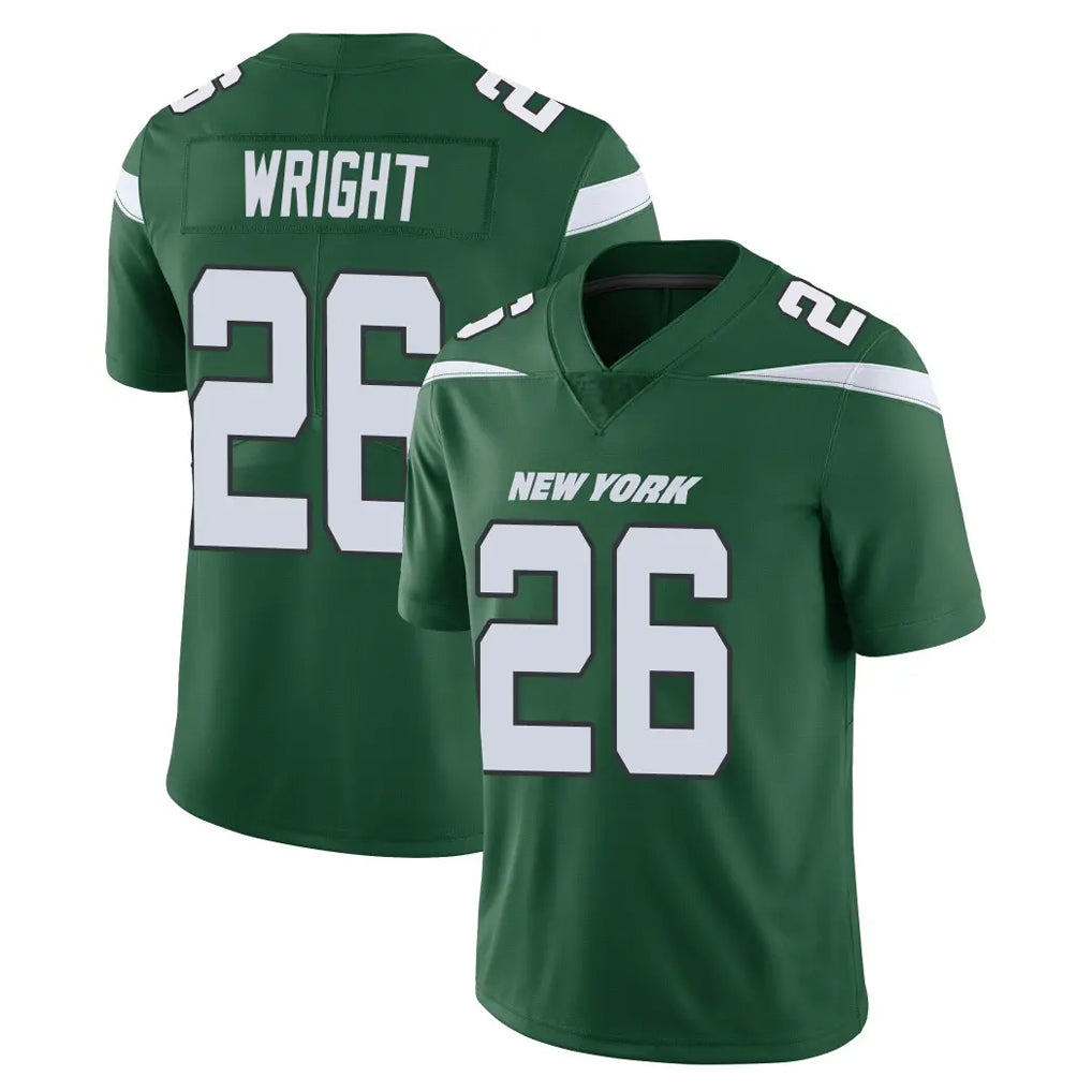 NY.Jets #26 Nahshon Wright Player Green Limited Vapor Home Game Gdoa Stitched Jerseys
