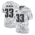 P.Eagles #33 Cooper DeJean Player Arctic Camo Salute to Service Limited Game Gdoa Stitched Jerseys