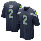 S.Seahawks #2 Drew Lock Player Navy Home Game Gdoa Stitched Jerseys