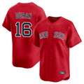 B.Red Sox #16 Jarren Duran Player Red Limited Home Game Gdoa Stitched Jerseys