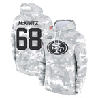 SF.49ers #68 Colton McKivitz Player Arctic Camo Limited Salute to Service Pullover Hoodies Game Gdoa Stitched Jerseys