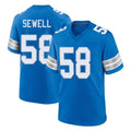 D.Lions #58 Penei Sewell Player Blue Alternate Home Game Gdoa Stitched Jerseys