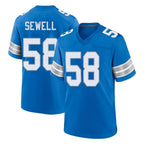 D.Lions #58 Penei Sewell Player Blue Alternate Home Game Gdoa Stitched Jerseys
