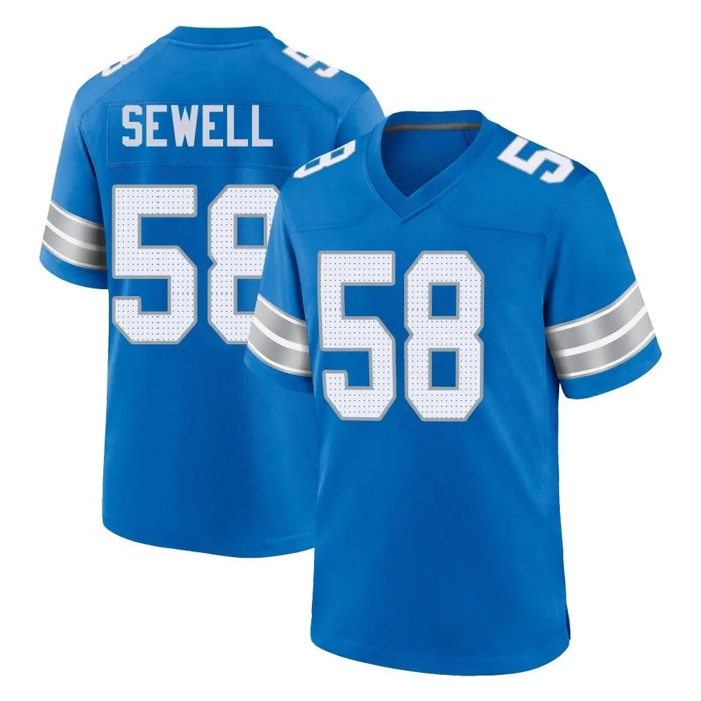 D.Lions #58 Penei Sewell Player Blue Alternate Home Game Gdoa Stitched Jerseys
