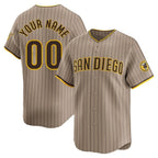 Custom S.Diego Padres Khaki Limited Home Game Any Name & Number Gdoa Stitched Jerseys