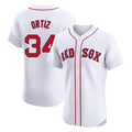 B.Red Sox #34 David Ortiz Player White Limited Elite Home Game Gdoa Stitched Jerseys