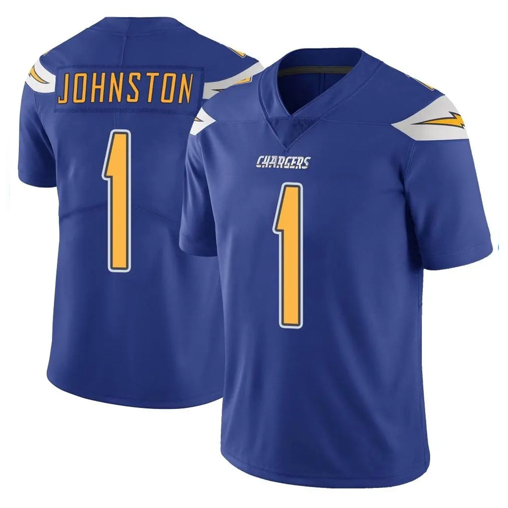 LA.Chargers #1 Quentin Johnston Player Royal Limited Color Rush Vapor Untouchable Home Game Gdoa Stitched Jerseys