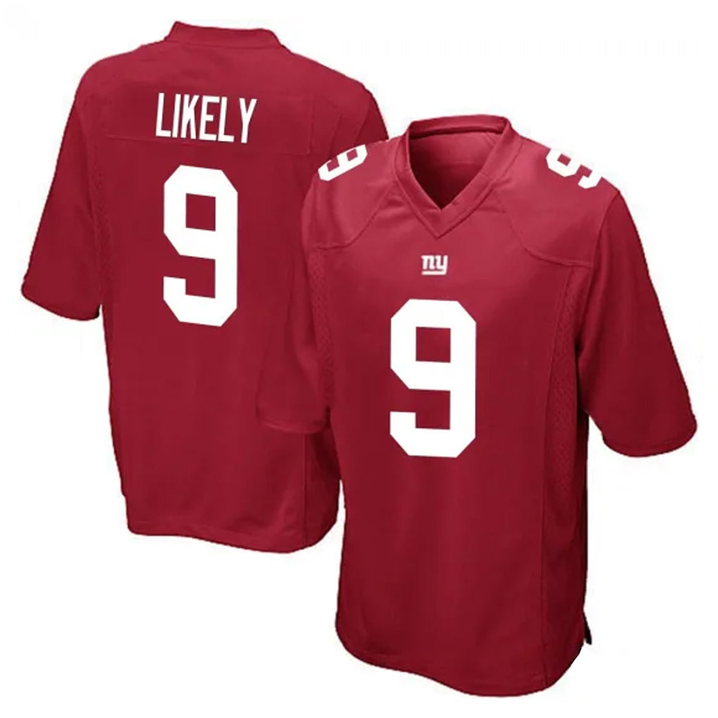 NY.Giants #9 Lsaiah Likely Player Red Home Game Gdoa Stitched Jerseys