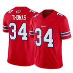 B.Bills #34 Thurman Thomas Player Red Vapor F.U.S.E. Limited Home Game Gdoa Stitched Jerseys