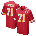KC.Chiefs #71 Josh Simmons Player Red Home Game Gdoa Stitched Jerseys