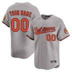 Custom B.Orioles Gray Limited Home Game Any Name & Number Gdoa Stitched Jerseys