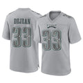 P.Eagles #33 Cooper DeJean Player Gray Atmosphere Fashion Home Game Gdoa Stitched Jerseys