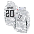 NO.Saints #20 Pete Werner Player Arctic Camo Salute to Service Pullover Hoodies Limited Game Gdoa Stitched Jerseys