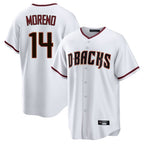 A.Diamondbacks #14 Gabriel Moreno Player White Home Game Gdoa Stitched Jerseys