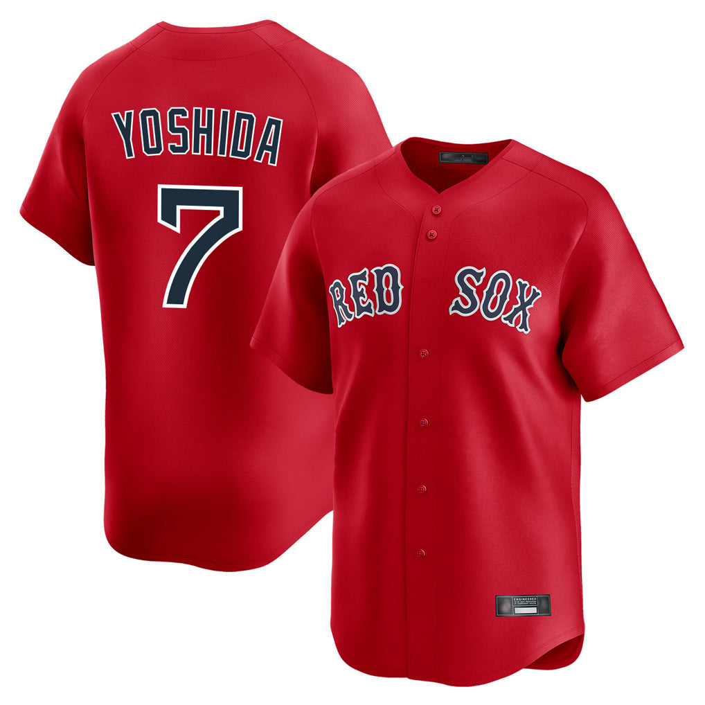 B.Red Sox #7 Masataka Yoshida Player Red Limited Home Game Gdoa Stitched Jerseys
