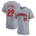 C.Reds #29 TJ Friedl Player Gray Limited Elite Home Gdoa Stitched Jerseys