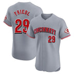 C.Reds #29 TJ Friedl Player Gray Limited Elite Home Gdoa Stitched Jerseys