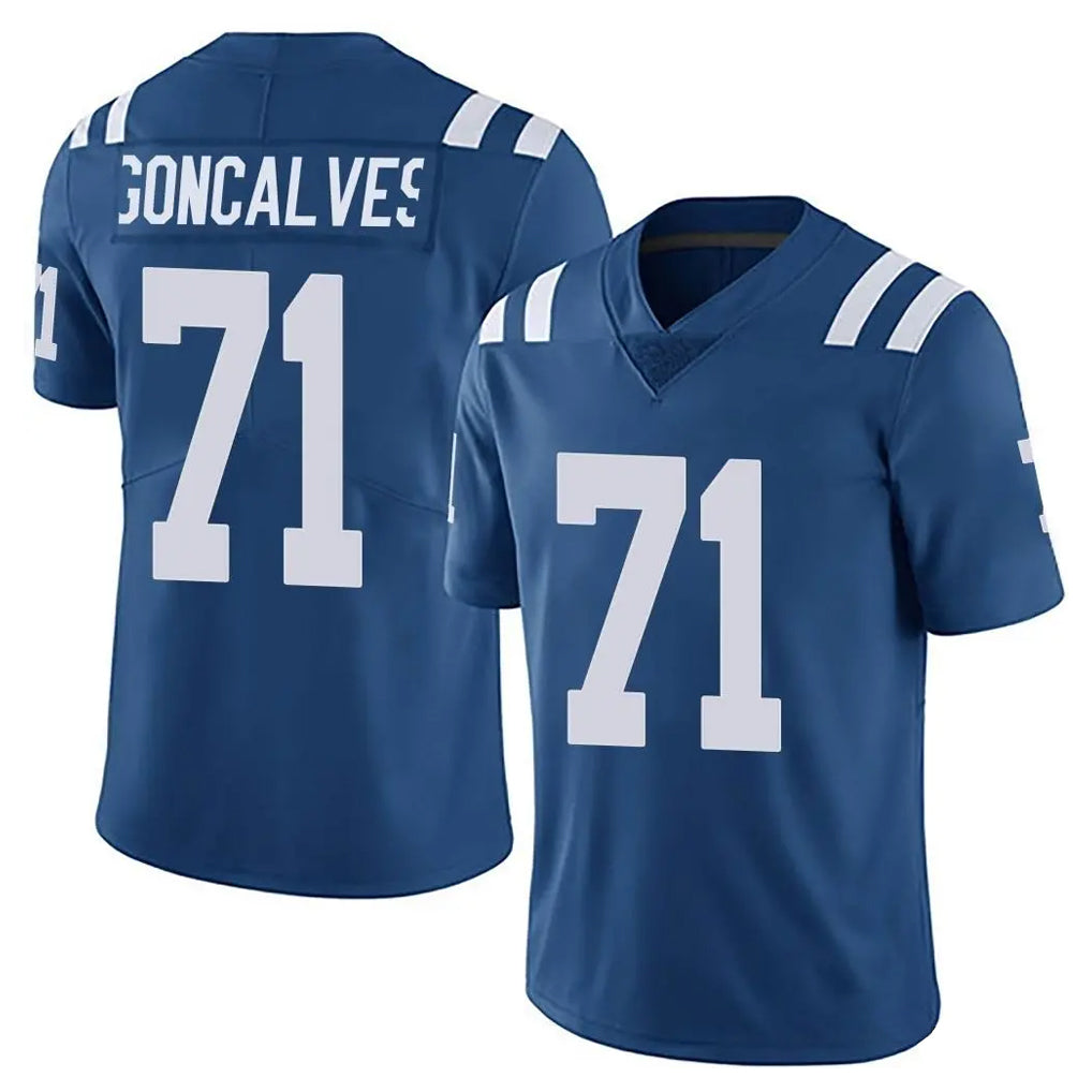 IN.Colts #71 Matt Goncalves Player Royal Limited Vapor Untouchable Home Game Gdoa Stitched Jerseys
