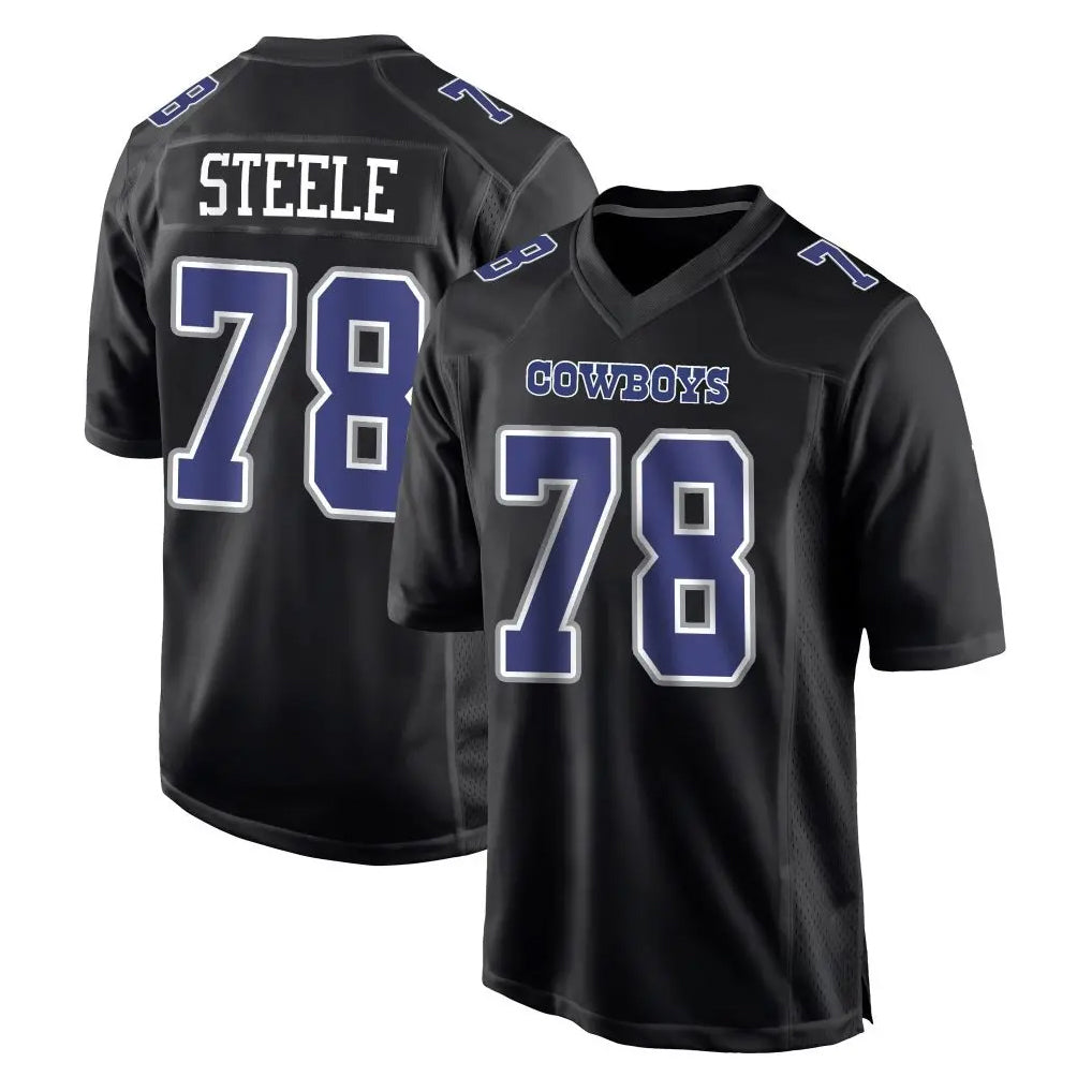 D.Cowboys #78 Terence Steele Player Carbon Black Fashion Home Game Gdoa Stitched Jerseys