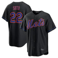 NY.Mets #22 Juan Soto Player Black Alternate Home Game Fdoa Stitched Jerseys