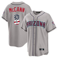 A.Diamondbacks #8 James McCann Player Gray USA 250 Fourth of July Home Game Gdoa250Ys Stitched Jerseys