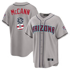 A.Diamondbacks #8 James McCann Player Gray USA 250 Fourth of July Home Game Gdoa250Ys Stitched Jerseys