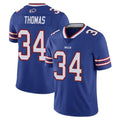 B.Bills #34 Thurman Thomas Player Royal Vapor Untouchable Limited Gdoa Stitched Jerseys