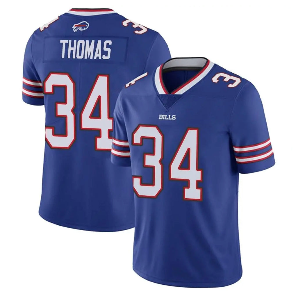 B.Bills #34 Thurman Thomas Player Royal Vapor Untouchable Limited Gdoa Stitched Jerseys