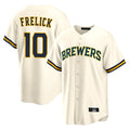 M.Brewers #10 Sal Frelick Player Cream Home Game Fdoa Stitched Jerseys