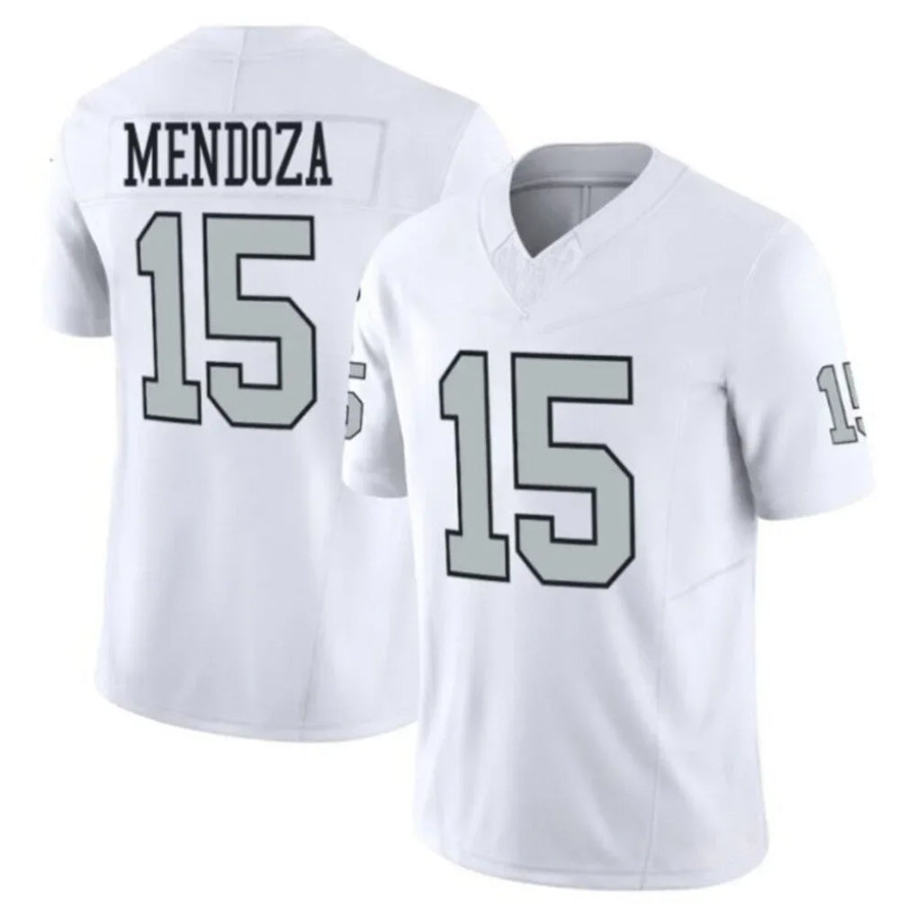 LV.Raiders #15 Fernando Mendoza Player White Vapor F.U.S.E. Limited Home Game Gdoa Stitched Jerseys