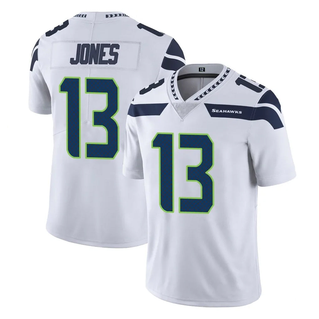 S.Seahawks #13 Ernest Jones IV Player White Limited Vapor Untouchable Home Game Gdoa Stitched Jerseys