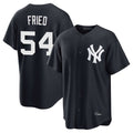 NY.Yankees #54 Max Fried Player Navy Game Fdoa Stitched Jerseys