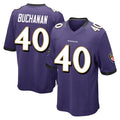 B.Ravens #40 Teddye Buchanan Player Purple Home Game Gdoa Stitched Jerseys