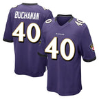 B.Ravens #40 Teddye Buchanan Player Purple Home Game Gdoa Stitched Jerseys