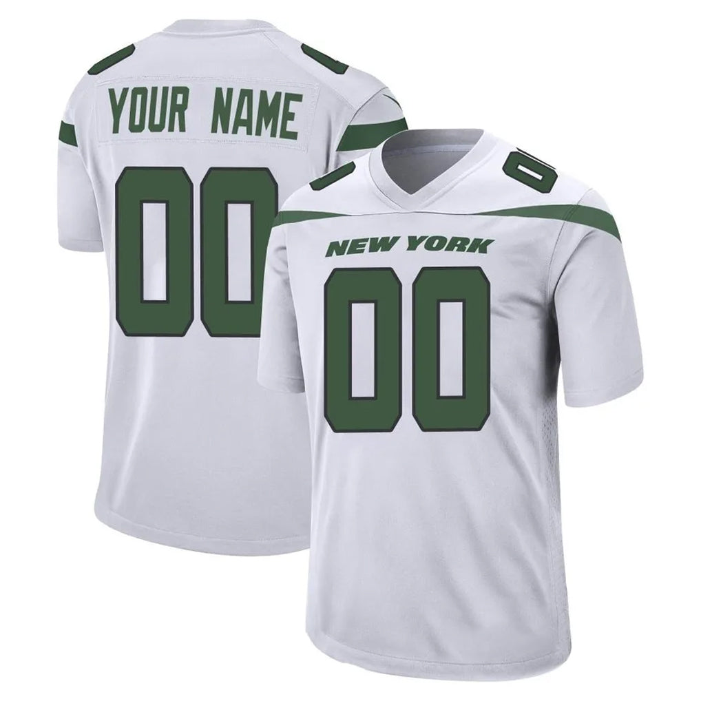 Custom NY.Jets White Spotlight Home Game Any Name & Numbers Gdoa Stitched Jerseys