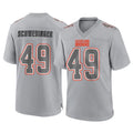 C.Browns #49 Carson Schwesinger Player Gray Atmosphere Fashion Game Gdoa Stitched Jerseys