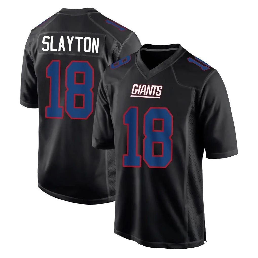 NY.Giants #18 Darius Slayton Player Carbon Fashion Limited Home Game Gdoa Stitched Jerseys
