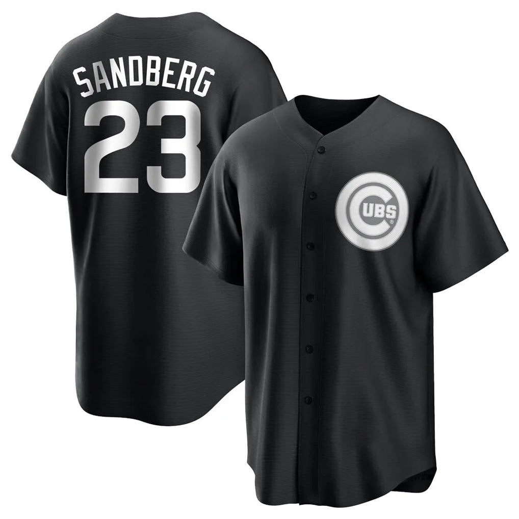 C.Cubs #23 Ryne Sandberg Player Black Game Gdoa Stitched Jerseys
