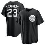 C.Cubs #23 Ryne Sandberg Player Black Game Gdoa Stitched Jerseys