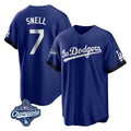 LA.Dodgers #7 Blake Snell Player Royal City Connect Game World Series Meet Fdoa Stitched Jerseys