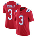 NE.Patriots #3 DeMario Douglas Player Red Vapor Untouchable Home Game Gdoa Stitched Jerseys