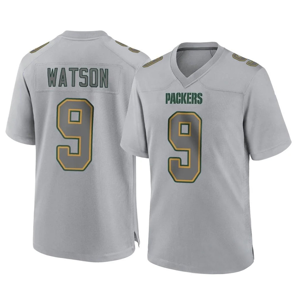 GB.Packers #9 Christian Watson Player Gray Atmosphere Fashion Home Game Gdoa Stitched Jerseys