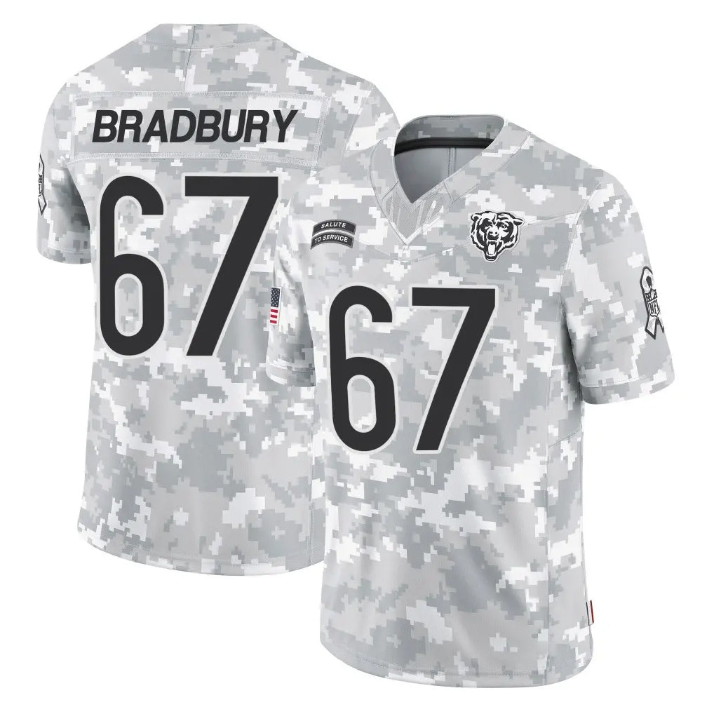 C.Bears #67 Garrett Bradbury Player Arctic Camo Salute to Service Limited Gdoa Stitched Jerseys