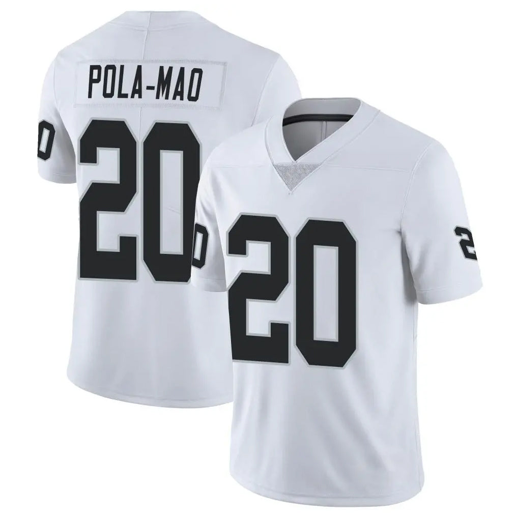 LV.Raiders #20 Isaiah Pola-Mao Player White Limited Vapor Untouchable Home Game Gdoa Stitched Jerseys