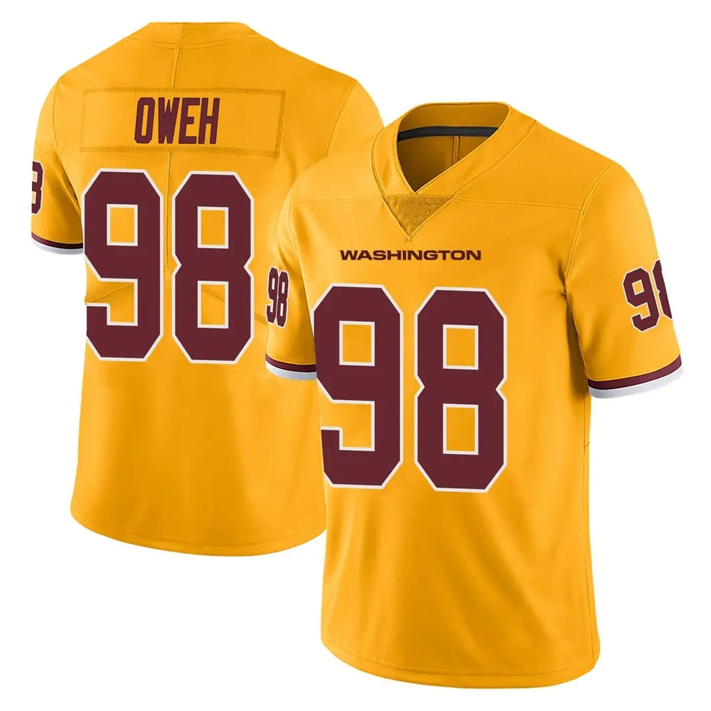 W.Commanders #98 Odafe Oweh Player Gold Limited Color Rush Home Game Gdoa Stitched Jerseys