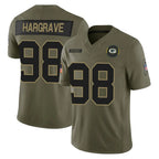 GB.Packers #98 Javon Hargrave Player Olive 2025 Salute To Service Limited Home Game Gdoa Stitched Jerseys