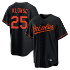 B.Orioles #25 Pete Alonso Player Black Home Game Gdoa Stitched Jerseys
