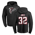 A.Falcons #32 Cash Jones Player Black LOGO Pullover Hoodies Home Game Gdoa Stitched Jerseys